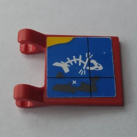 LEGO Pirates Flag Banner Red/Blue 1 Piece 1 Part L0512