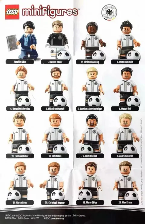 LEGO 71014 DFB German Soccer Team – Complete Set of 16 Minifigures | Opened Bag！