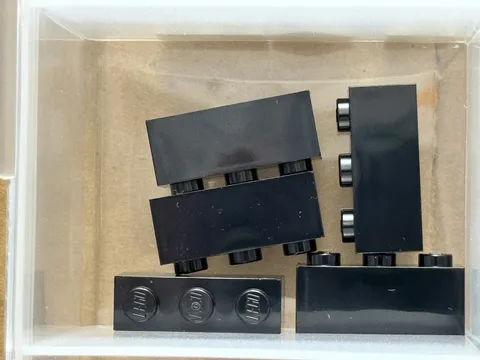 LEGO Parts - Black Brick 1 x 3 - No 3622 - QTY 5