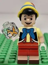 Lego Disney 100 Pinocchio Minifigure Complete Set with Stand and Accessories