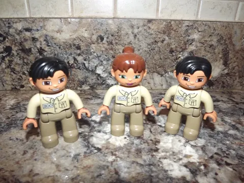 Lego Duplo 2 Male Man & Woman Zookeeper 2.5" Action Figure Possible