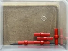 LEGO Parts - Red Bar 2L with Stop Ring - No 78258 - QTY 5