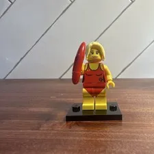 LEGO Minifigure Series 2 Lifeguard COL021 8684-5 Complete w/ Float Stand 2010