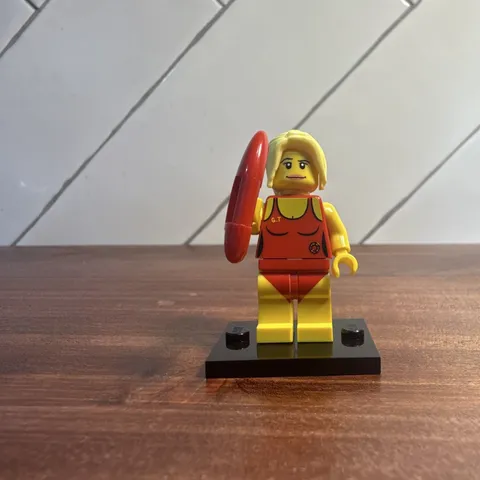 LEGO Minifigure Series 2 Lifeguard COL021 8684-5 Complete w/ Float Stand 2010