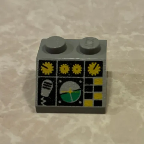 LEGO Gray Slope 45 2 x 2 with Flight Control Pattern 3039pc5
