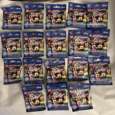 LEGO 71012 Disney Series 1 Minifigures. Complete Set of 18 Sealed Packs. New.