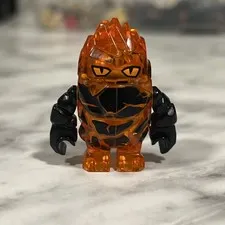 Genuine LEGO Power Miners Lava Rock Monster Minifigure Orange Firax 8189 8191