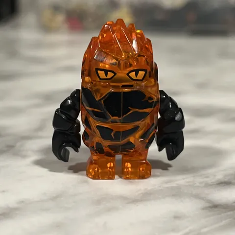 Genuine LEGO Power Miners Lava Rock Monster Minifigure Orange Firax 8189 8191