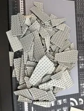 LEGO 200+ Light Bluish Gray Wedge Plate Lot Star Wars Spaceship MOC Parts