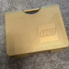 Vintage Lego Metallic Gold Carrying Case 1997 11 1/2" X 10 1/2" X 3 1/2" 