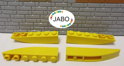 (G1/12/6) LEGO 4x 42023 Arch Brick Slope Negative Inverted 6x1 Yellow
