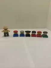 7x VTG Lego Duplo Men Women Figures Minifigs Safari Jungle Park Zoo People