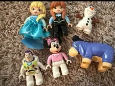 Lego Duplo Disney Characters Elsa Ana Olaf Eeyore Buzz And Minnie!  Lot Of 6