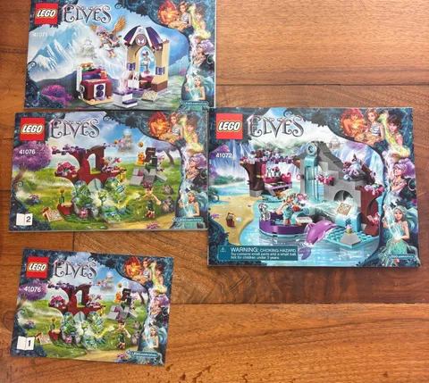 Lego Elves Instruction Manuals Only Lot 41071 41072 41076 Book 1 & 2