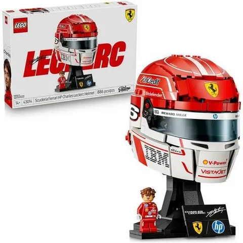 LEGO Editions Scuderia Ferrari HP Charles Leclerc Helmet 43014 F1 Replica