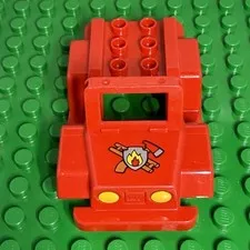 Lego Duplo Fire Body Jeep - Fire Logo Pattern in Fighter Chief Captain 6169