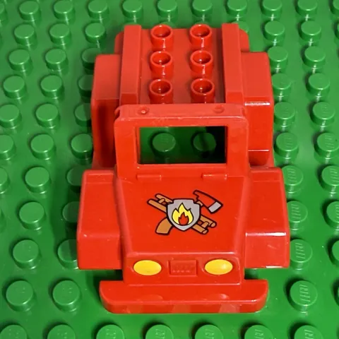 Lego Duplo Fire Body Jeep - Fire Logo Pattern in Fighter Chief Captain 6169