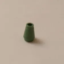 Lego x2 Sand Green 1x1 Cone With Top Groove, 4589b (028-266)