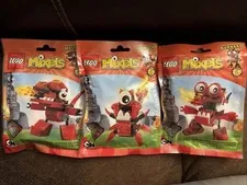 3 LEGO Mixels Series 4 41530 Meltus 41531 Flamzer 41532 Burnard Polybags New
