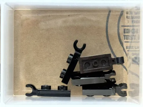 LEGO Parts - Black Plate 1 x 2 with Clip on End - No 63868 - QTY 5