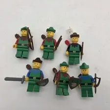 VTG LEGO Castle Forestmen Robin Hood Minifigures Lot Shields Archer 90s Retired