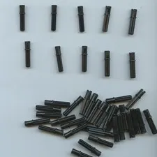 LEGO x 40 Black Technic, Axle 2L with Pin with Friction Ridges 18651