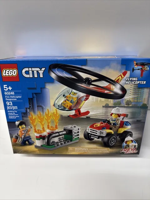 NEW Lego City Series 60248 FIRE HELICOPTER RESPONSE 93pc Building Toy Set (RET)