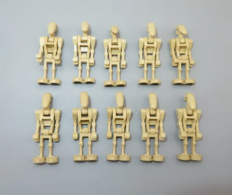 LEGO Star Wars 10 Battle Droids tan angled arms minifigures 7126 75058 8018 7675