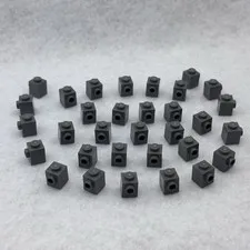 LEGO 87087 Dark Bluish Gray Brick, Modified 1 x 1 with Stud on Side (x32)