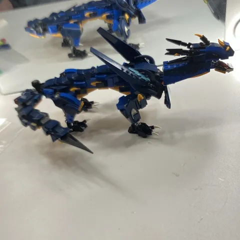 LEGO Blue & Black Lightning Dragon Build - Some Modifications/Missing Parts