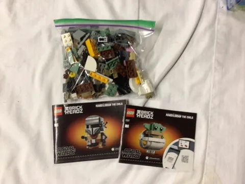 LEGO The Mandalorian & The Child Brickheadz #75317 - Pre-owned 100% Complete
