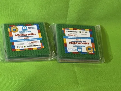 2 Brickloot Baseplate Bundles Compatible With Too Brands Like Mega Block & LEGO