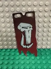 LEGO Castle Flag 4x9 Tattered With Troll Skull Print