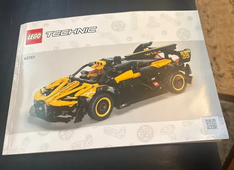 Lego Technic 42151 Bugatti Bolide Yellow Instruction Manual Only BOOKLET ONLY