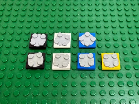 2x LEGO Turntable Plate 2x2 Old Gray/Med Stone Top #3680c01 80c02- Choose Color