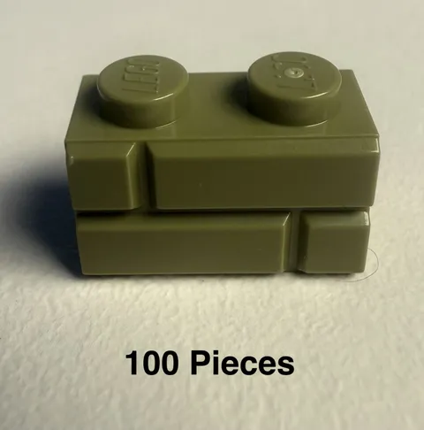 LEGO Olive Green 1x2 Masonry Bricks Part #98283 100pcs 