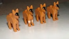 LOT 4 LEGO DOG PIECES - From LEGO Sets Authentic Police City Cowboy