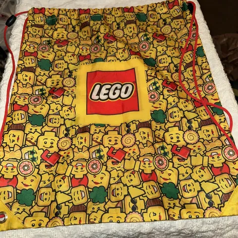 Lego Drawstring Bag Storage Carrying Bag Backpack Legos Minifigures All Over