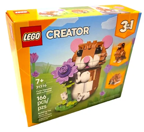 LEGO Creator 3 in 1 Cute Hamster with a Flower Building Toy 31376