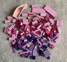PINK and PURPLE Girl Lego Mixed Lot Of Different Sizes And Types Staircase