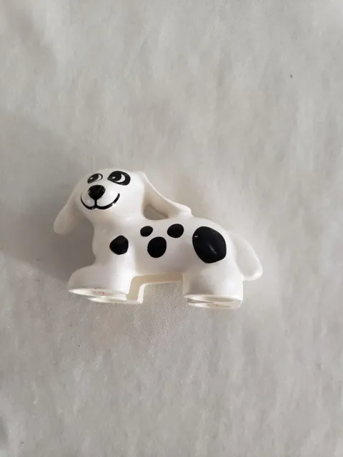 LEGO Duplo Ville Town Station Fire Dalmation Pet Dog 2.5"