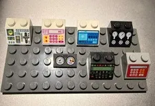 LEGO CONTROL PANEL GAUGE SLOPES Radar Keypad Screen Phone Vent