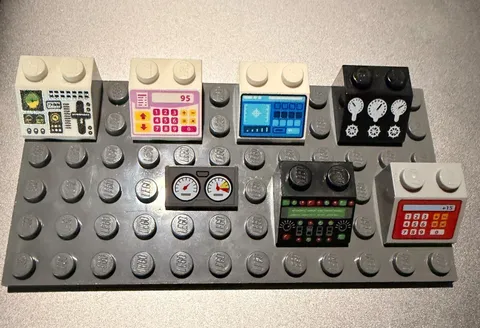LEGO CONTROL PANEL GAUGE SLOPES Radar Keypad Screen Phone Vent
