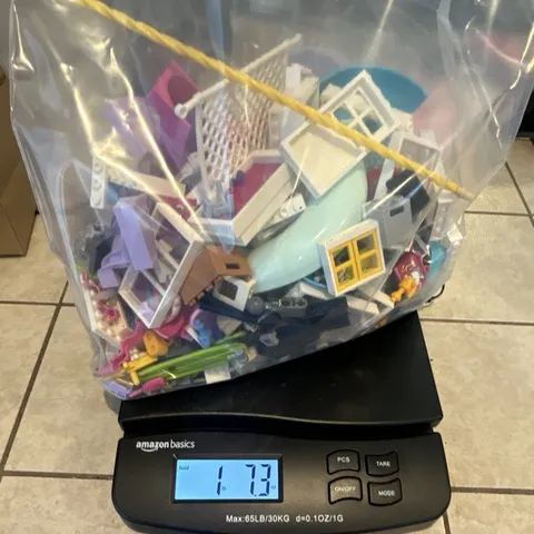 LEGO Bulk Lot Multicolor Bricks Parts Plastic Sold by Weight Bagged