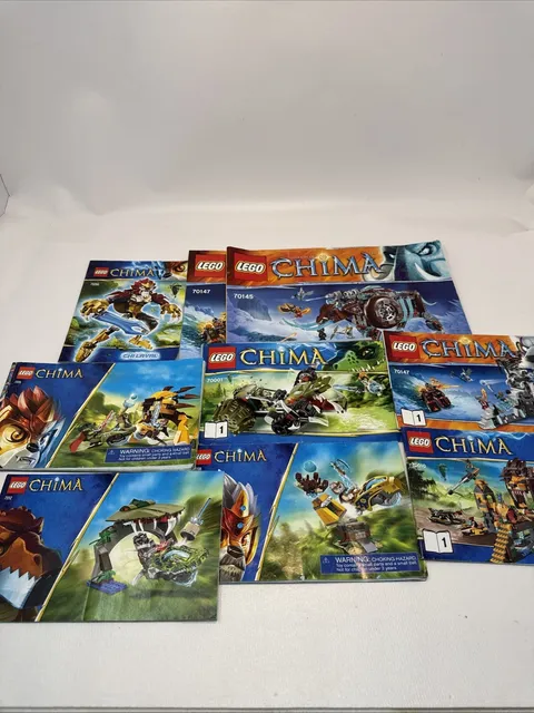 LEGO Chima Instruction Manuals - Lot of 9 - 70001 - No Bricks