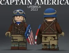 CUSTOM LEGO CAPTAIN AMERICA MINIFIGURE LIFEBRICK AVENGERS