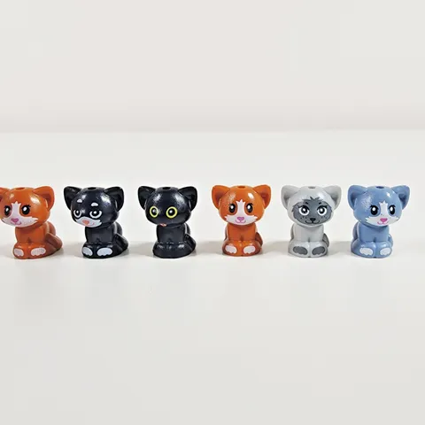 Lego Friends Cat Minifigure Lot of 6 Variety Cute Pet Animal Kitty Kitten