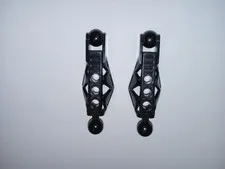 2 Lego 45749 Bionicle Lower Leg Section Rahkshi type Black Genuine Retired 