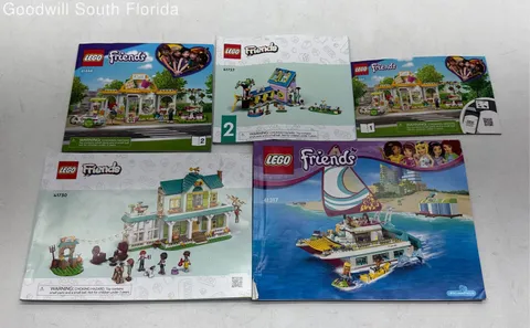 Lot Of 5 Pieces Lego Multicolor Friends Manuals Instruction Books