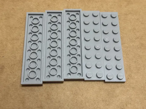 LEGO Parts - Light Bluish Gray Plate 2 x 8 - No 3034 - QTY 5